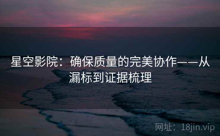 星空影院：确保质量的完美协作——从漏标到证据梳理