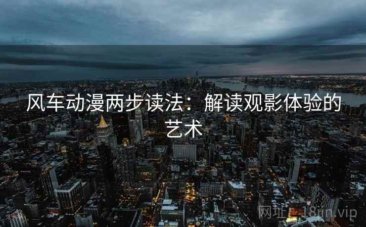 风车动漫两步读法：解读观影体验的艺术