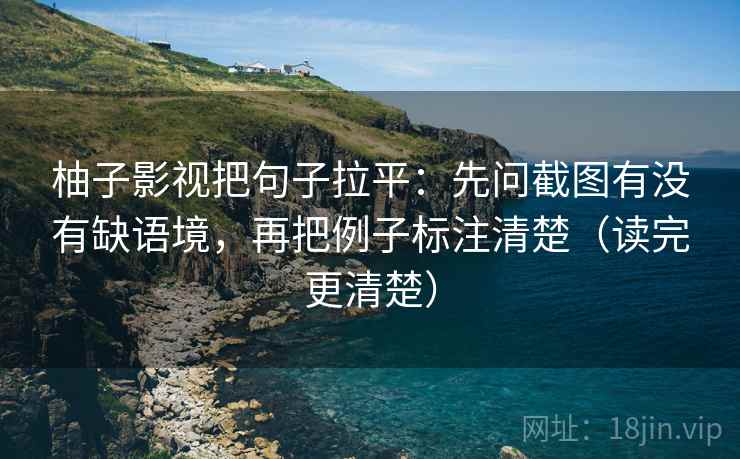柚子影视把句子拉平：先问截图有没有缺语境，再把例子标注清楚（读完更清楚）