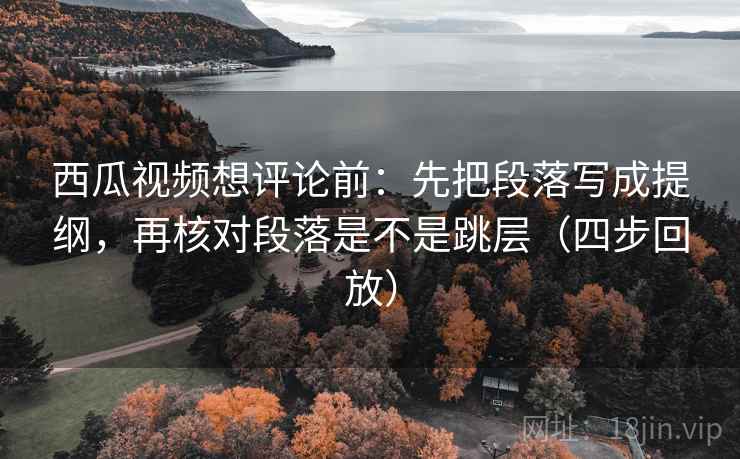 西瓜视频想评论前：先把段落写成提纲，再核对段落是不是跳层（四步回放）